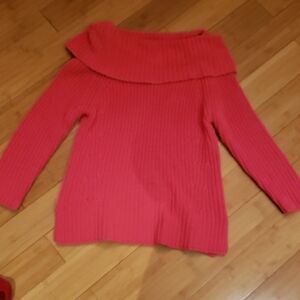 Chelsea & Theodore Pink Off-Shoulder Sweater